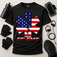 FF-EMT Firefighter Emergency Medical Tech Cooling Performance Crew T-Shirt