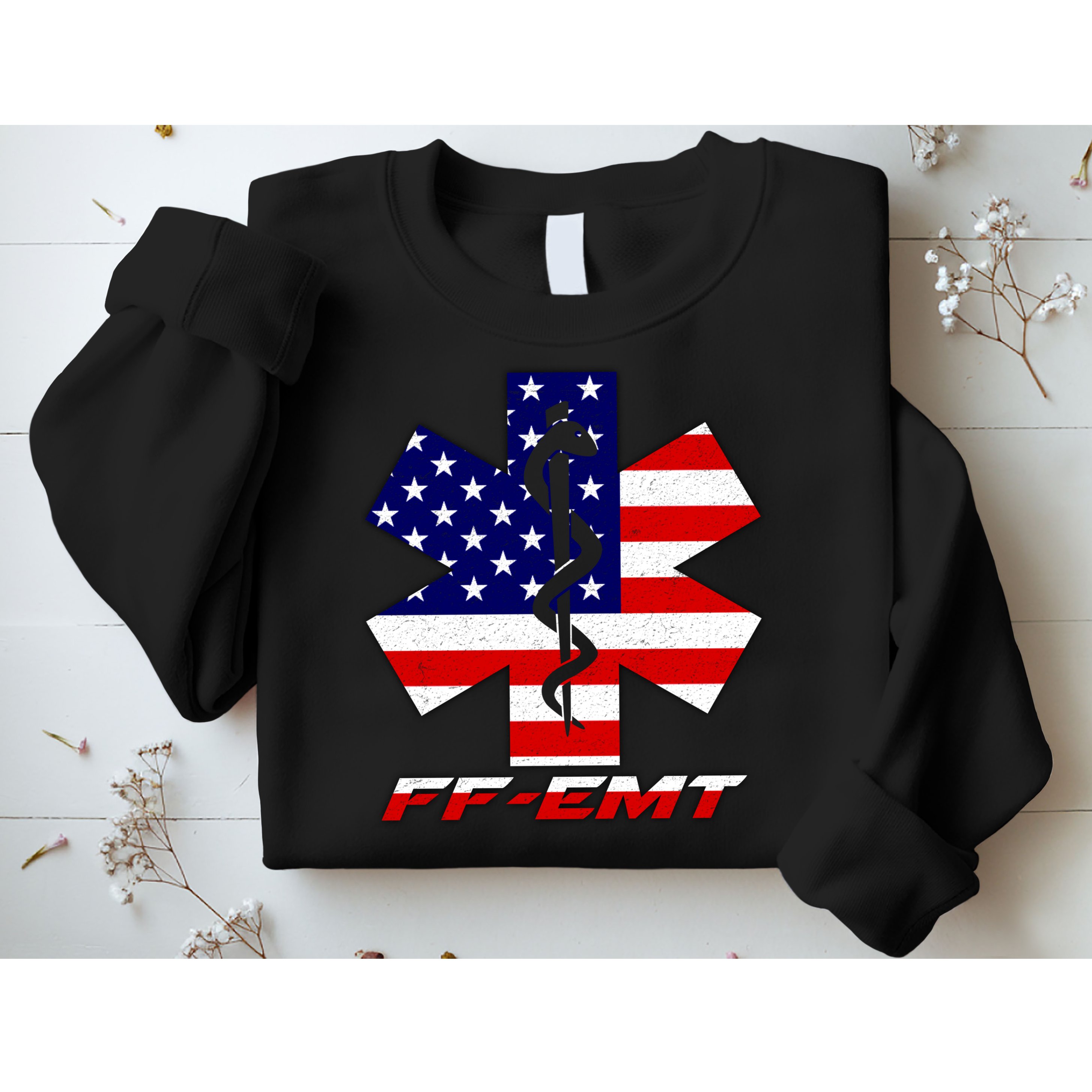 FF-EMT Firefighter Emergency Medical Tech Sweatshirt