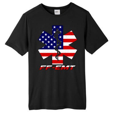 FF-EMT Firefighter Emergency Medical Tech Tall Fusion ChromaSoft Performance T-Shirt