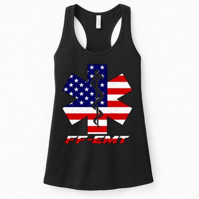 FF-EMT Firefighter Emergency Medical Tech Womens Tank Top