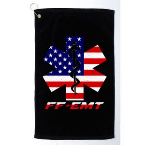 FF-EMT Firefighter Emergency Medical Tech Platinum Collection Golf Towel