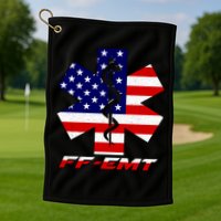 FF-EMT Firefighter Emergency Medical Tech Golf Towel