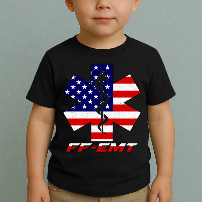 FF-EMT Firefighter Emergency Medical Tech Toddler T-Shirt