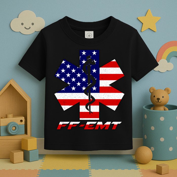 FF-EMT Firefighter Emergency Medical Tech Toddler T-Shirt