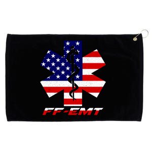 FF-EMT Firefighter Emergency Medical Tech Grommeted Golf Towel