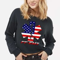 FF-EMT Firefighter Emergency Medical Tech Cropped Pullover Crew