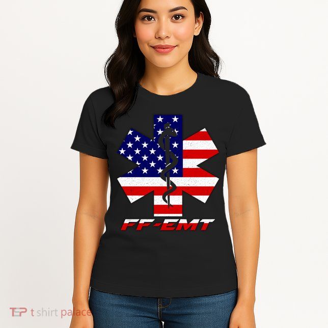 FF-EMT Firefighter Emergency Medical Tech Womens T-Shirt