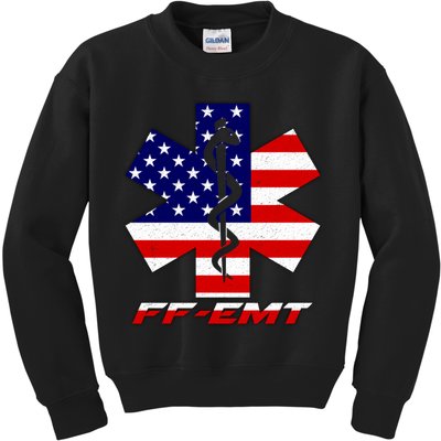 FF-EMT Firefighter Emergency Medical Tech Kids Sweatshirt