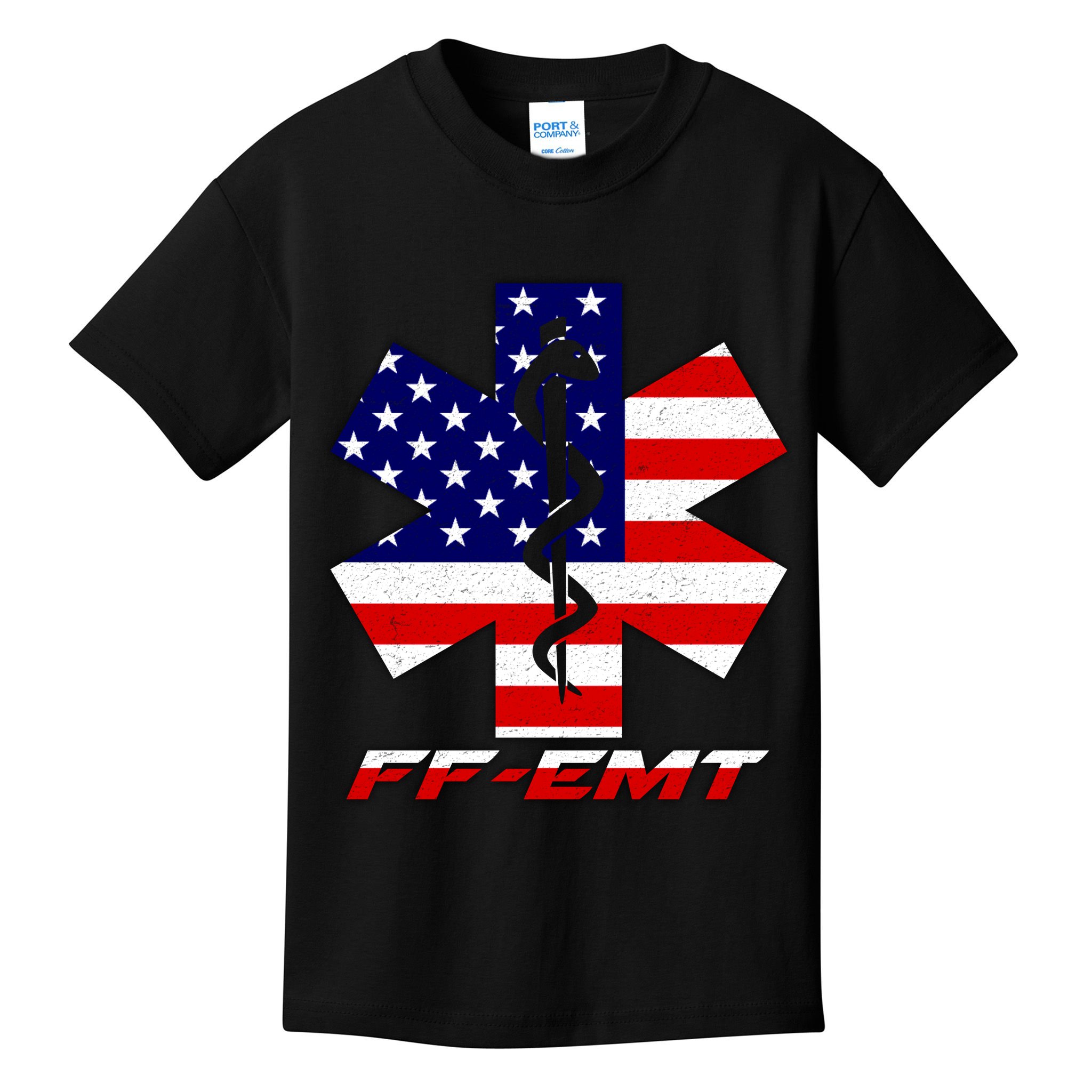 FF-EMT Firefighter Emergency Medical Tech Kids T-Shirt