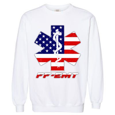 FF-EMT Firefighter Emergency Medical Tech Garment-Dyed Sweatshirt
