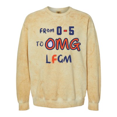 Funny From 05 To Omg Lfgm Ready For Octobermets Colorblast Crewneck Sweatshirt