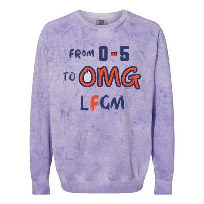 Funny From 0 5 To Omg Lfgm Ready For October Mets Colorblast Crewneck Sweatshirt