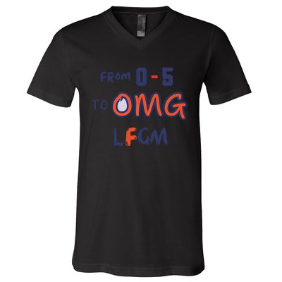 Funny From 0 5 To Omg Lfgm Ready For October Mets V-Neck T-Shirt