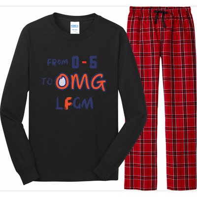 Funny From 0 5 To Omg Lfgm Ready For October Mets Long Sleeve Pajama Set