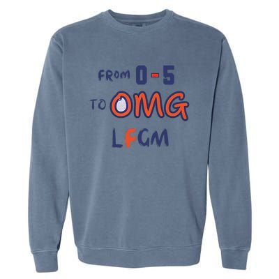 Funny From 0 5 To Omg Lfgm Ready For October Mets Garment-Dyed Sweatshirt