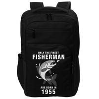 Fishing Fisherman 1955 65th Birthday Are Born In 1955 Impact Tech Backpack