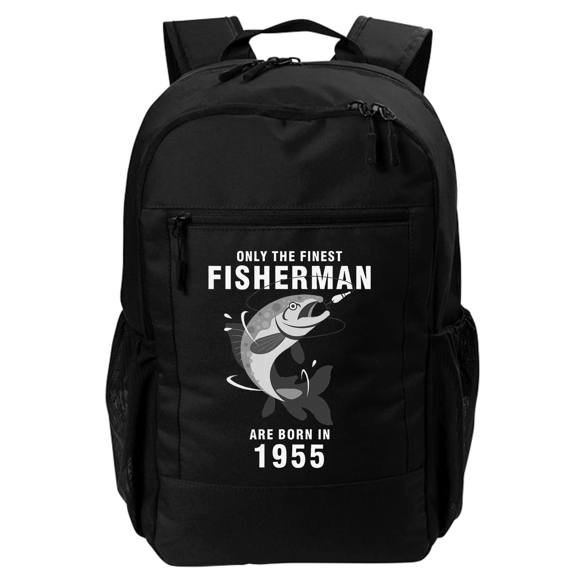 Fishing Fisherman 1955 65th Birthday Are Born In 1955 Backpack