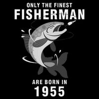 Fishing Fisherman 1955 65th Birthday Are Born In 1955 16 in Basic Backpack