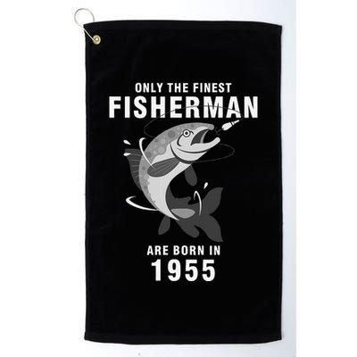 Fishing Fisherman 1955 65th Birthday Are Born In 1955 Golf Towel