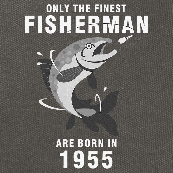 Fishing Fisherman 1955 65th Birthday Are Born In 1955 Cotton Canvas Backpack