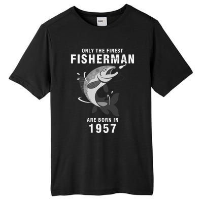 Fishing Fisherman 1957 63rd Birthday Are Born In 1957 Tall Fusion ChromaSoft Performance T-Shirt