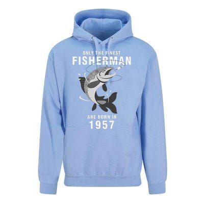 Fishing Fisherman 1957 63rd Birthday Are Born In 1957 Unisex Surf Hoodie