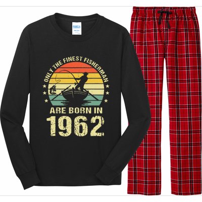 Fishing Fisherman 1962 60th Birthday Gift For 60 Year Old Long Sleeve Pajama Set