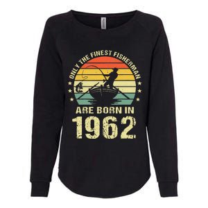 Fishing Fisherman 1962 60th Birthday Gift For 60 Year Old Womens California Wash Sweatshirt