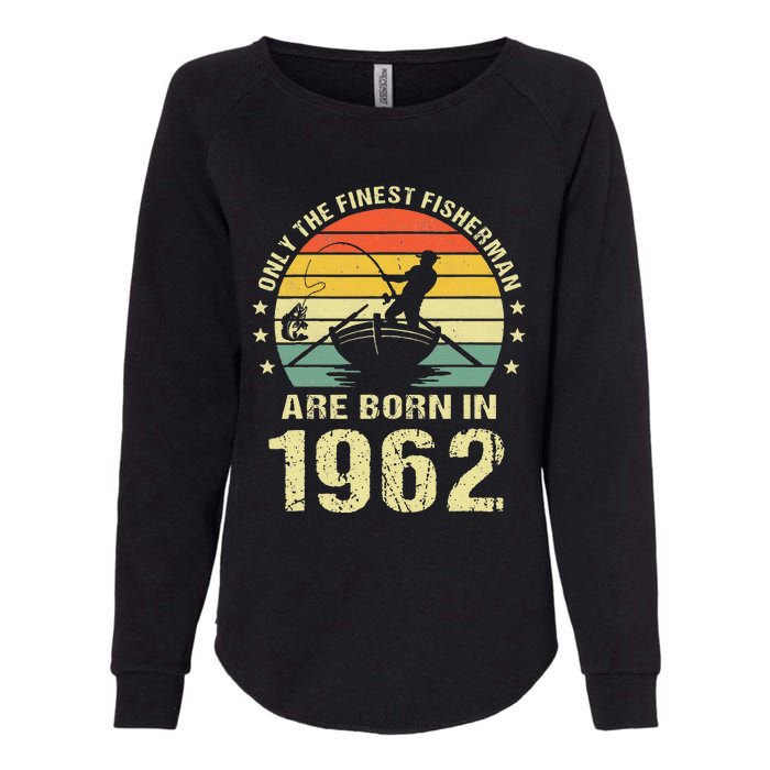 Fishing Fisherman 1962 60th Birthday Gift For 60 Year Old Womens California Wash Sweatshirt