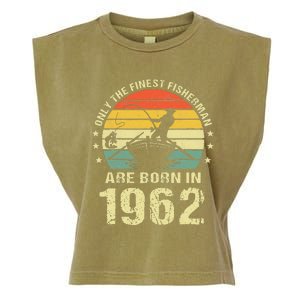 Fishing Fisherman 1962 60th Birthday Gift For 60 Year Old Garment-Dyed Women's Muscle Tee