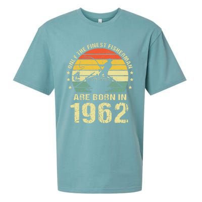 Fishing Fisherman 1962 60th Birthday Gift For 60 Year Old Sueded Cloud Jersey T-Shirt