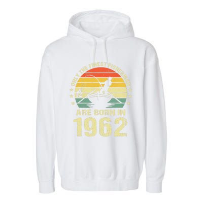 Fishing Fisherman 1962 60th Birthday Gift For 60 Year Old Garment-Dyed Fleece Hoodie