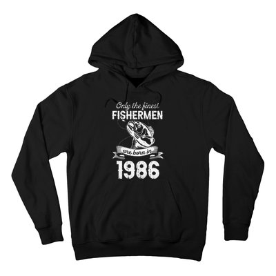 Fishing Fisherman 1986 Vintage 35th Birthday 35 Years Fisher Hoodie