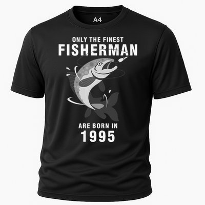 Fishing Fisherman 1995 25th Birthday Are Born In 1995 Cooling Performance Crew T-Shirt