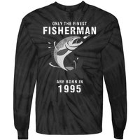 Fishing Fisherman 1995 25th Birthday Are Born In 1995 Tie-Dye Long Sleeve Shirt