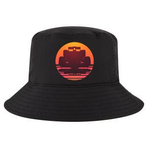 F1 Formula 1 Racing Car Retro Sunset Emblem Cool Comfort Performance Bucket Hat