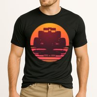 Racing Car Retro Sunset Emblem Cooling Performance Crew T-Shirt