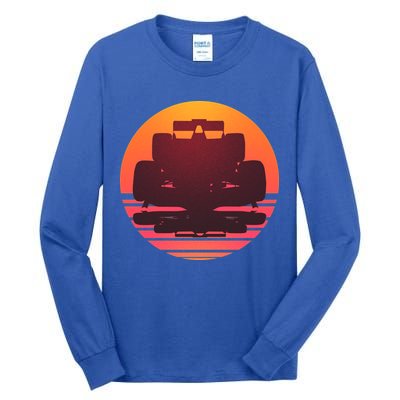 Racing Car Retro Sunset Emblem Tall Long Sleeve T-Shirt