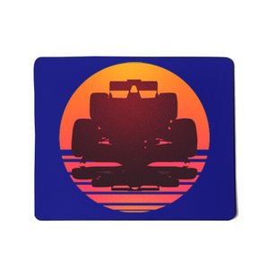 F1 Formula 1 Racing Car Retro Sunset Emblem Mousepad