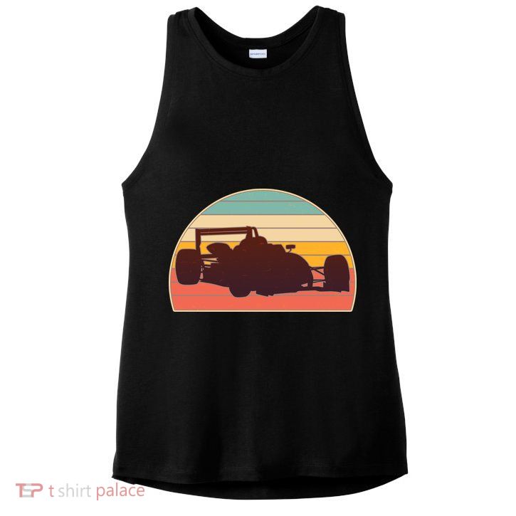 Racing Car Retro Vintage Colors Ladies PosiCharge Tri-Blend Wicking Tank