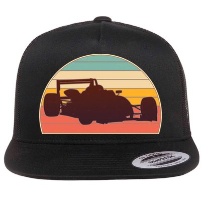 Racing Car Retro Vintage Colors Flatbill Hat