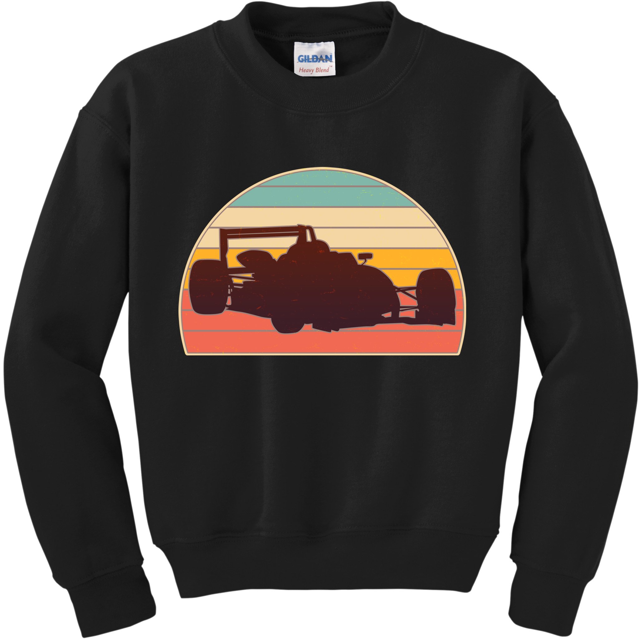 Racing Car Retro Vintage Colors Kids Sweatshirt