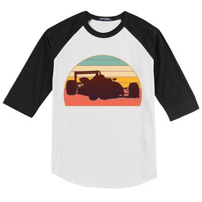 Racing Car Retro Vintage Colors Kids Colorblock Raglan Jersey