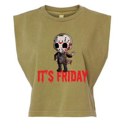 Funny Friday 13th Funny Halloween Horror Garment-Dyed Women's Muscle Tee