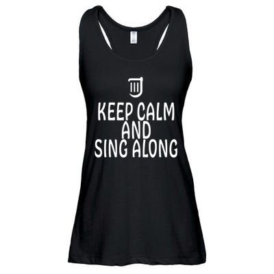 FF14 Bard Keep Calm And Sing Along Ladies Essential Flowy Tank