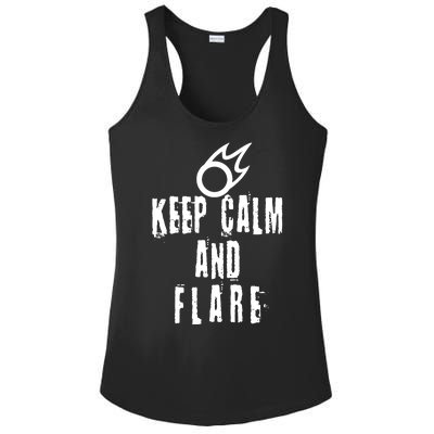 FF14 Black Mage Keep Calm And Flare Ladies PosiCharge Competitor Racerback Tank