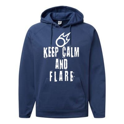 FF14 Black Mage Keep Calm And Flare Performance Fleece Hoodie