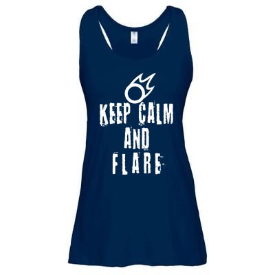 FF14 Black Mage Keep Calm And Flare Ladies Essential Flowy Tank