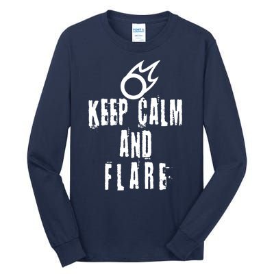 FF14 Black Mage Keep Calm And Flare Tall Long Sleeve T-Shirt