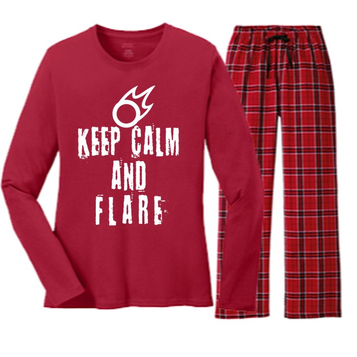 FF14 Black Mage Keep Calm And Flare Women's Long Sleeve Flannel Pajama Set 